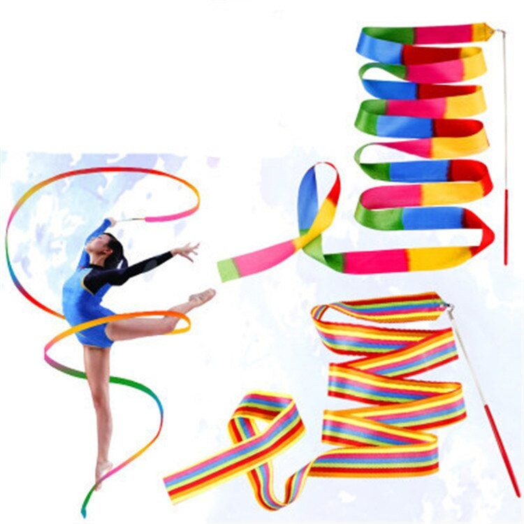 

DISKON 2 M Pita Twirling Satin dan Tongkat Twirl Aksesoris Tari Nari Penari Tarian Tamborin Tamborine Gereja