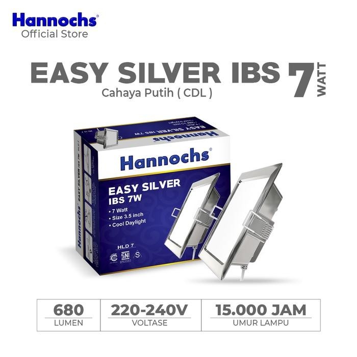 Hannochs Downlight LED Easy Silver 7W IBS Cahaya Putih