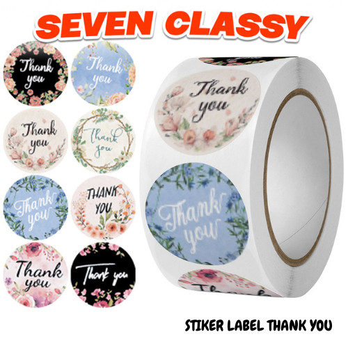 

LC 1 ROLL 500 PCS STIKER H455 STIKER LABEL THANK YOU FOR YOUR ORDER