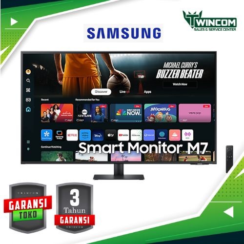 Samsung 43" Smart Monitor M7 M70D UHD - LS43DM702UEXXD Smart Monitor 43 inch TERMURAH