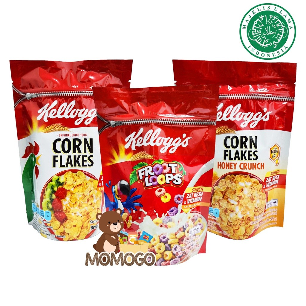 

KELLOGG'S POUCH CORN FLAKES / FROOT LOOPS / HONEY CRUNCH CORN FLAKES