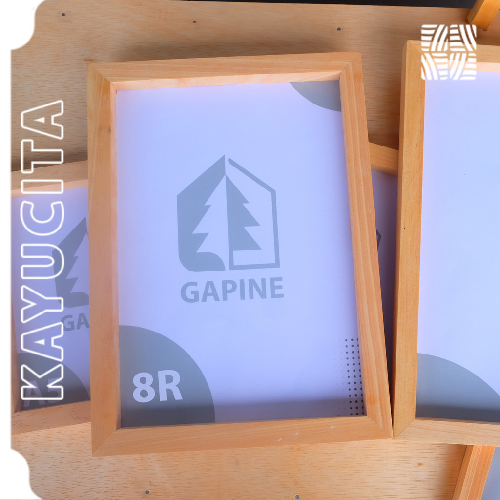 Bingkai Pigura Kayu Jati Belanda 8R Tanpa Kaca