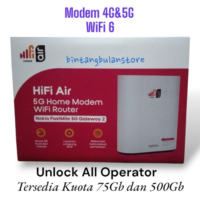 Modem Unlock All Operator Nokia Fastmile 5G gateway 2 CAT19 Wifi 6