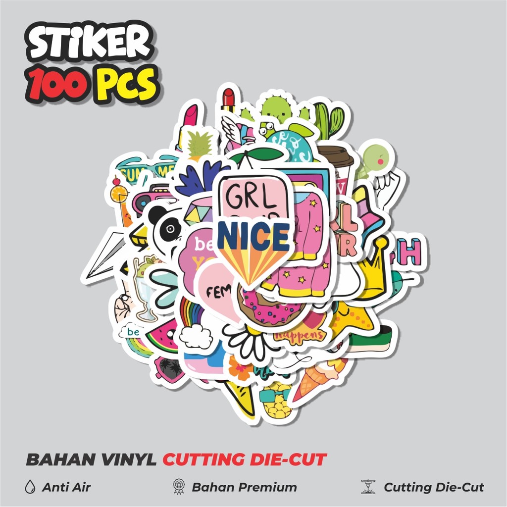 

Terbaru! 50 pcs Stiker VSCO Girls & Boys Dekorasi Lucu Kreatif untuk Notebook, Skateboard, HP