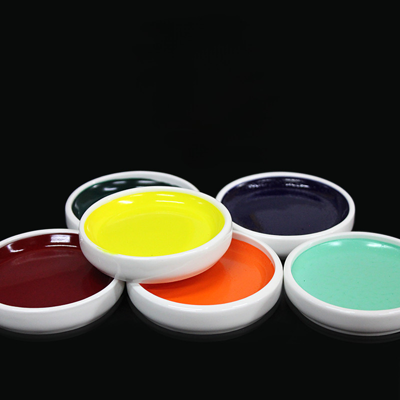 

Individual 12ml Solid Watercolor Chinese Paints Art Supplies Porcelain Tray with Delicate Pigments Art Painting Supplies