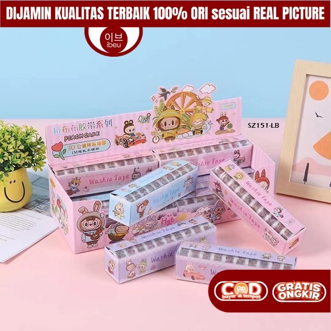 

IBEU Mainan Sticker Tape Selotip Roll Kuromi Labubu DIY Kreatifitas Anak Perempuan 4 5 6 7 Thn