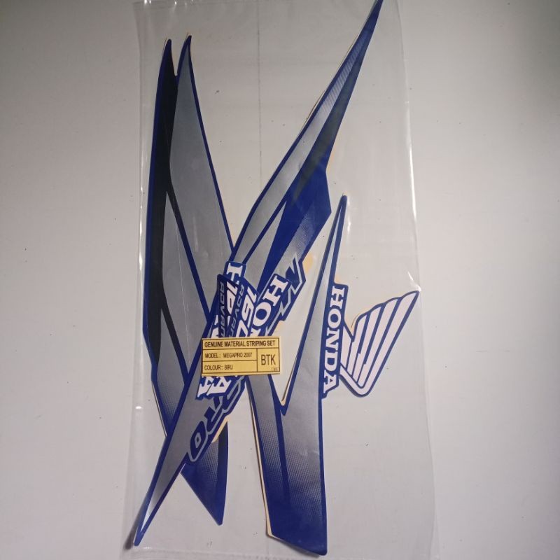 Striping Sticker Honda Megapro Primus 2007 2008 Biru