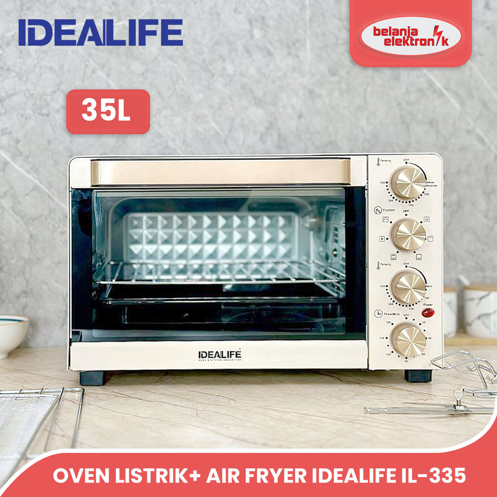 IDEALIFE OVEN LISTRIK AIR FRYER KAPASITAS 35 LITER IL-335