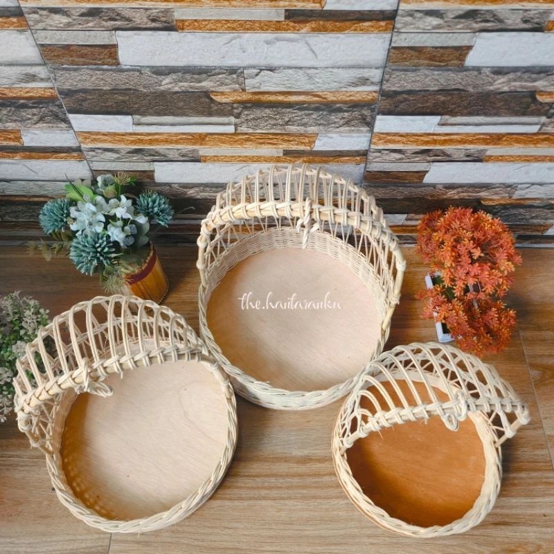 keranjang hantaran rotan parcel sangkar rotan (isi3) / keranjang parcel hantaran seserahan hampers /