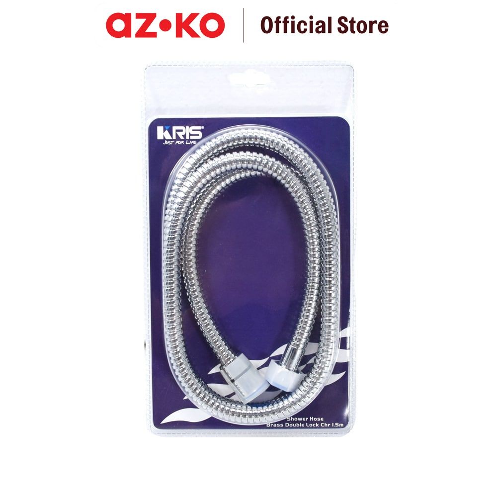 AZKO Kris 1.5 mtr Selang Shower Brass Double Lock Shower Hose Selang Air Shower Perlengkapan Kamar M
