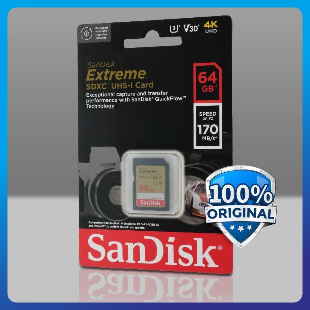 SanDisk Extreme SDXC UHS-I Card V30 U3 Class - SDSDXV