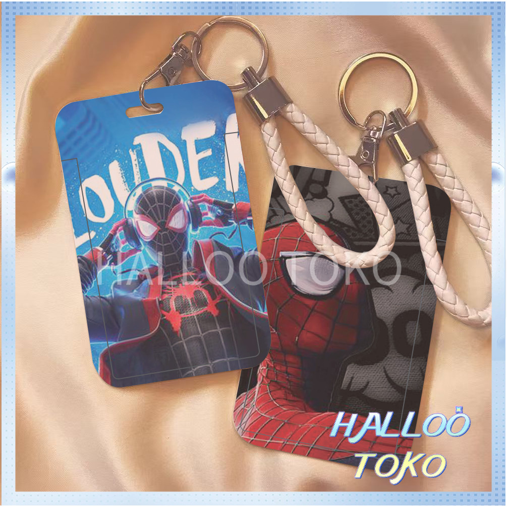 

ID CARD HOLDER MOTIF KAWAII TEMPAT KARTU PHOTOCARD PHOTO CARD Pelindung + Tali,Spiderman dengan gaya yang keren