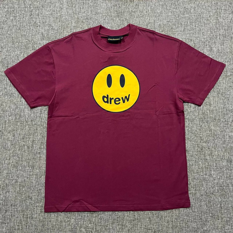 Kaos Oversize Drew House Mascot Tee Burgundy Original