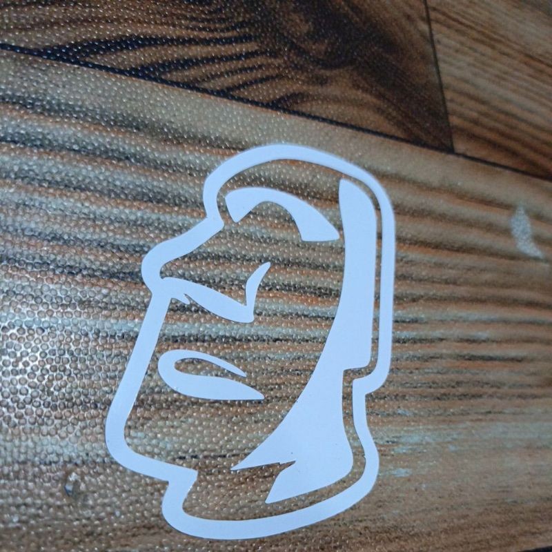 STIKER EMOT BATU STIKER MOTOR BATU MOAI