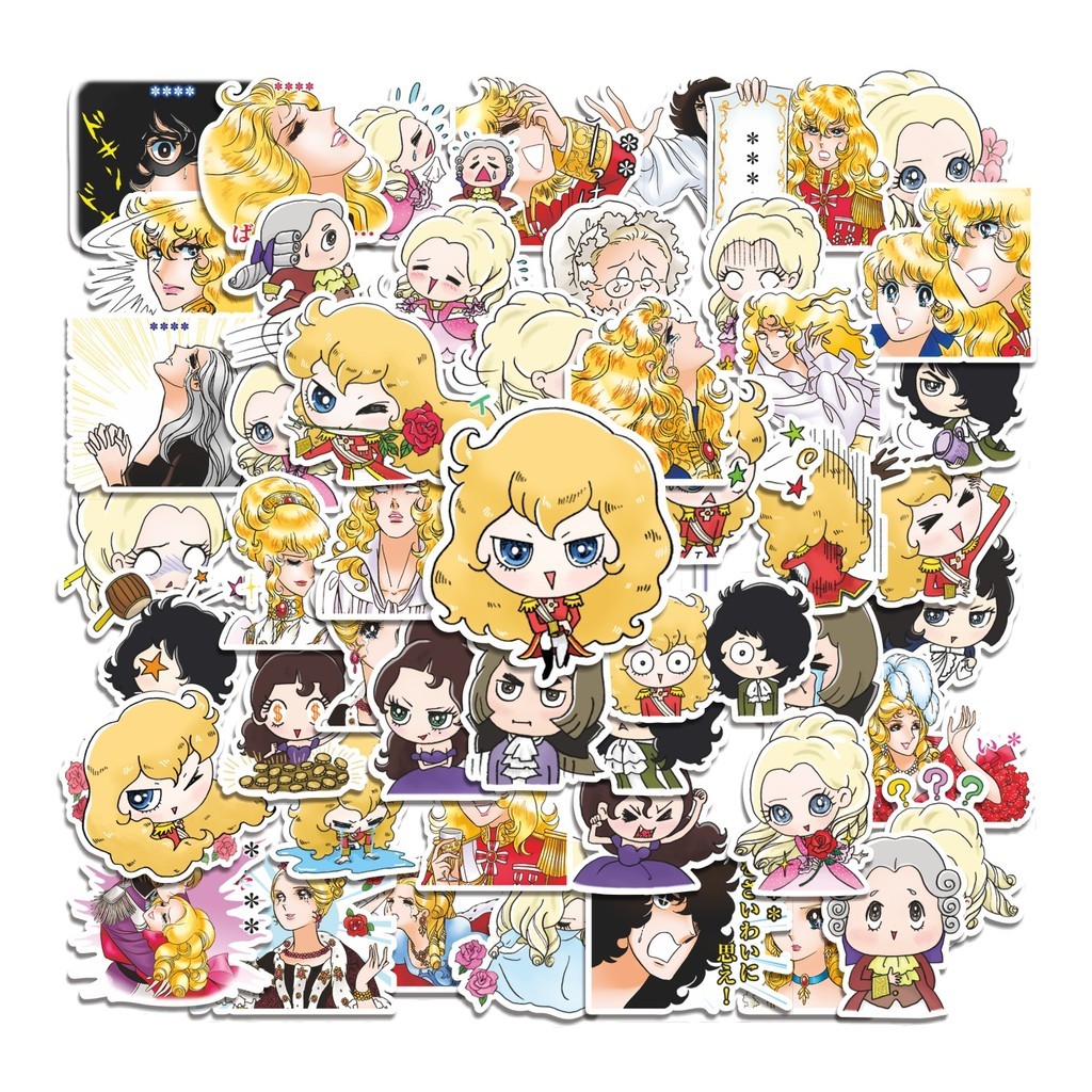 

COD 50 Pcs Stiker La Rose de Versailles Lucu Anti Air Untuk Dekorasi Notebook Sepeda Skateboard Handphone DIY
