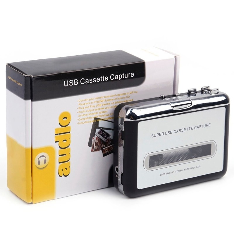 Portable Cassette Tape Player Cassette Tape MP3 Converter into PC Radio Cassette Dropship