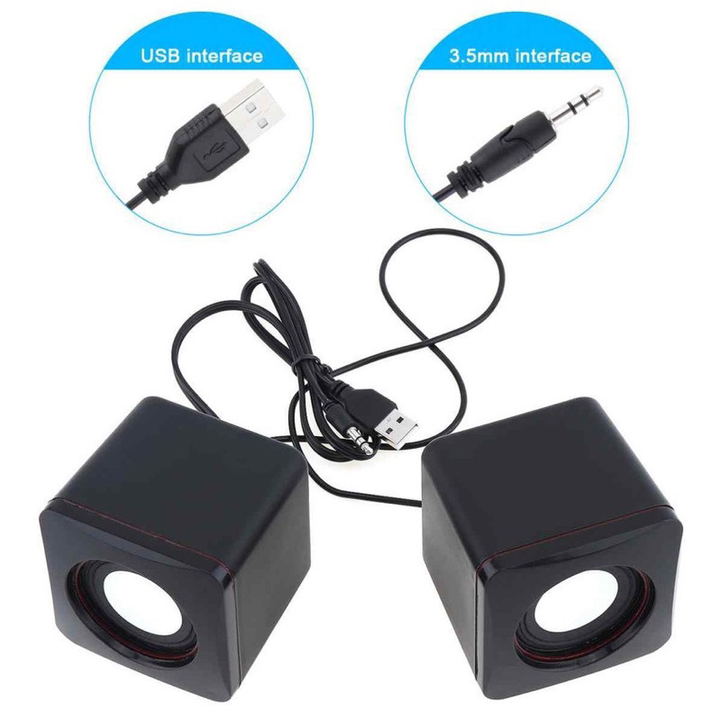 (GAT) speaker PC set isi 2 / Mini Speaker Multimedia Model / Salon Kabel USB For Komputer PC Laptop 
