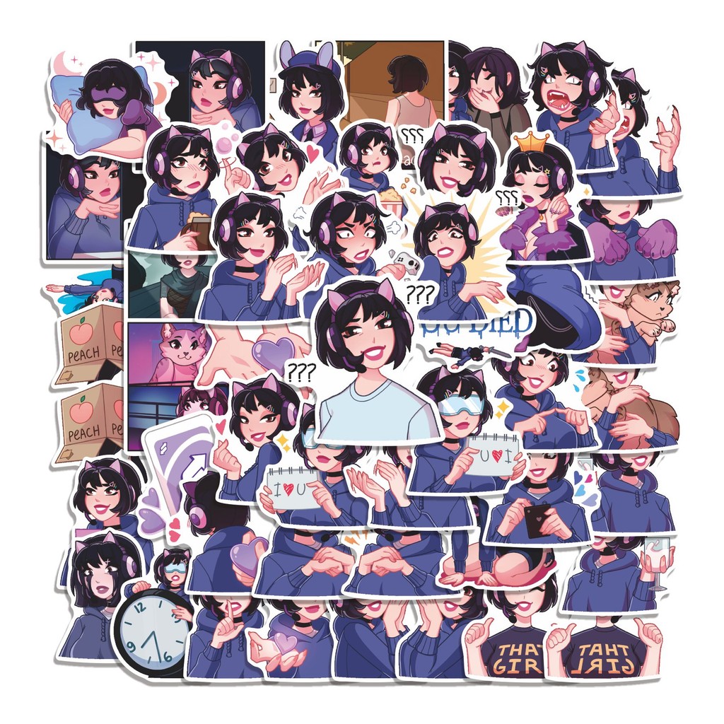 

COD 50 Pcs Stiker VK Anecka Lucu Anti Air Untuk Dekorasi Notebook Sepeda Skateboard Handphone DIY