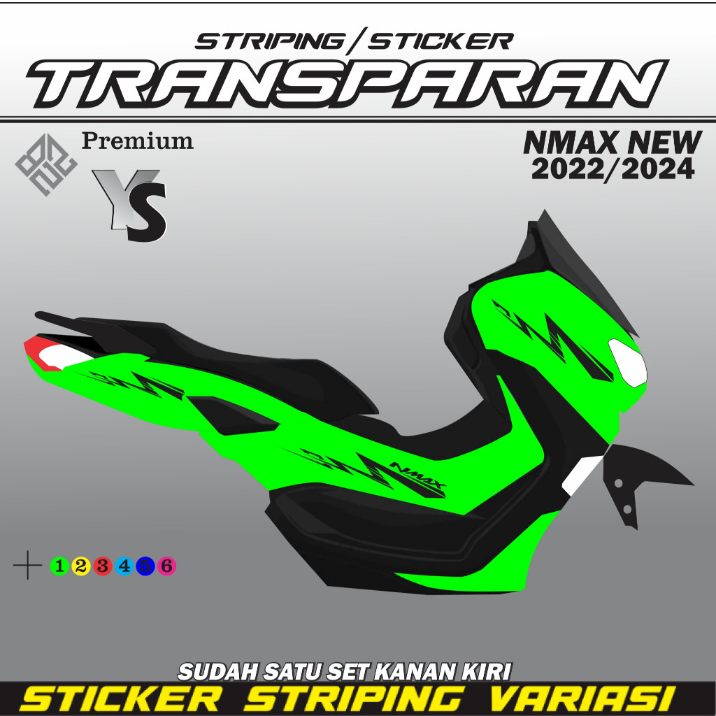 VARIASI NMXV10 TRANSPARAN UV Striping Variasi All Nmax New 2020-2024 ABS- Non ABS Absrak LIST