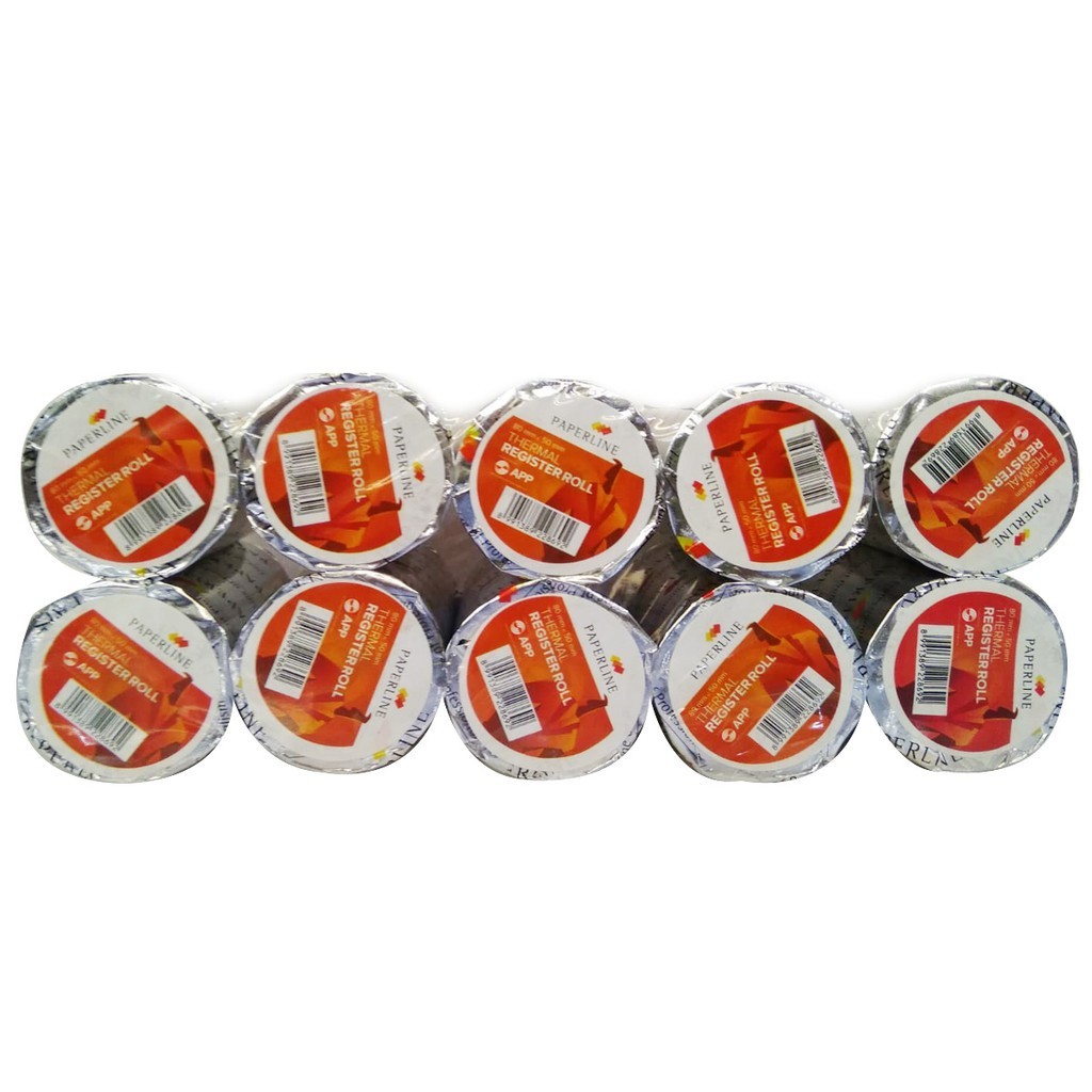 

Kertas Thermal Roll Paperline Kertas Kasir Thermal Ukuran 80X50 mm E-Print Eco Hijau