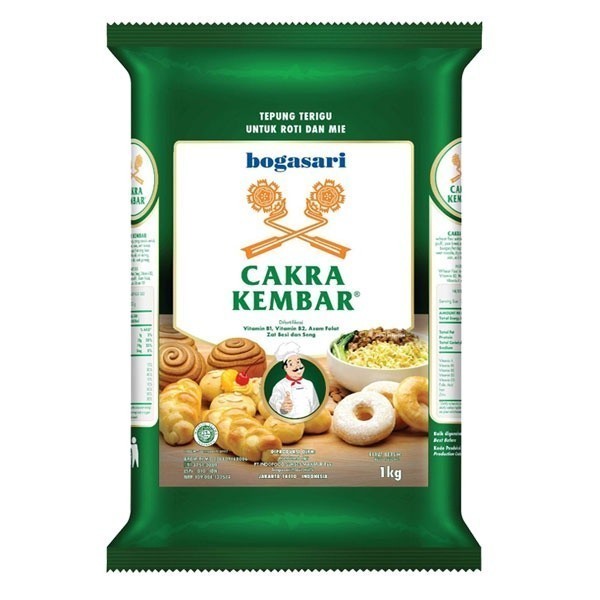 

HPM - BOGASARI TERIGU CAKRA KEMBAR 1 KG - TEPUNG AMY