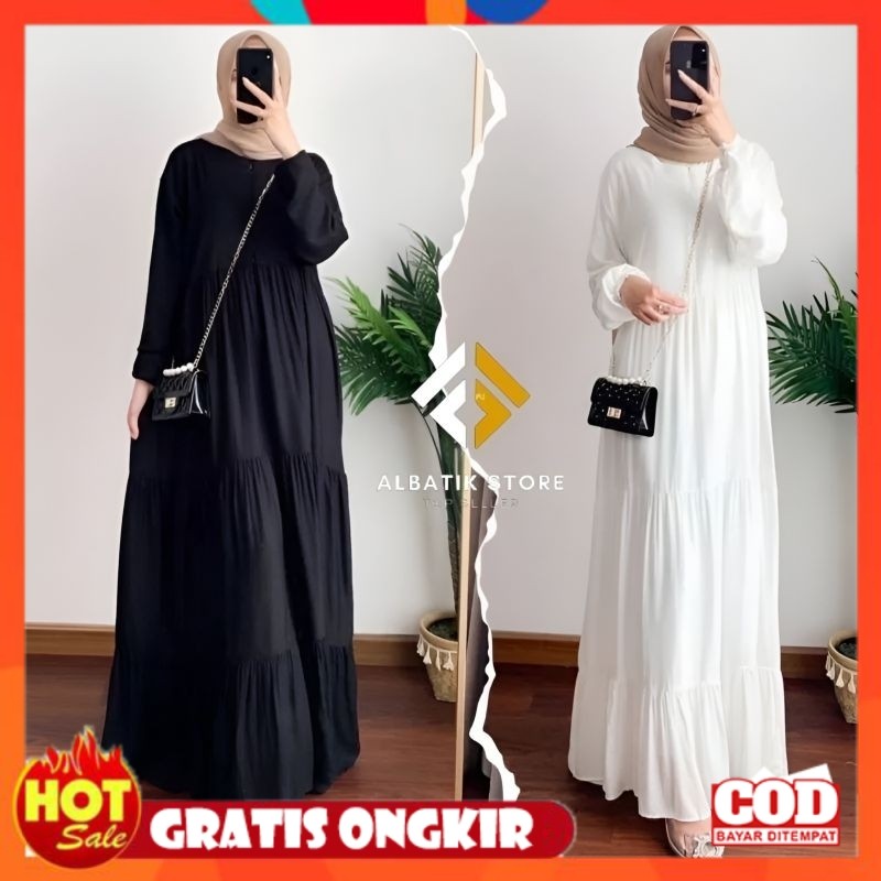 [PREMIUM ORIGINAL] HANUM DRESS POLOS PREMIUM / DRESS BUSUI / DRESS RAYON / GAMIS POLOS / HOMEY DRESS