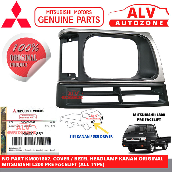 COVER BEZEL RING LAMPU DEPAN HEADLAMP KANAN ORIGINAL L300 KM001867