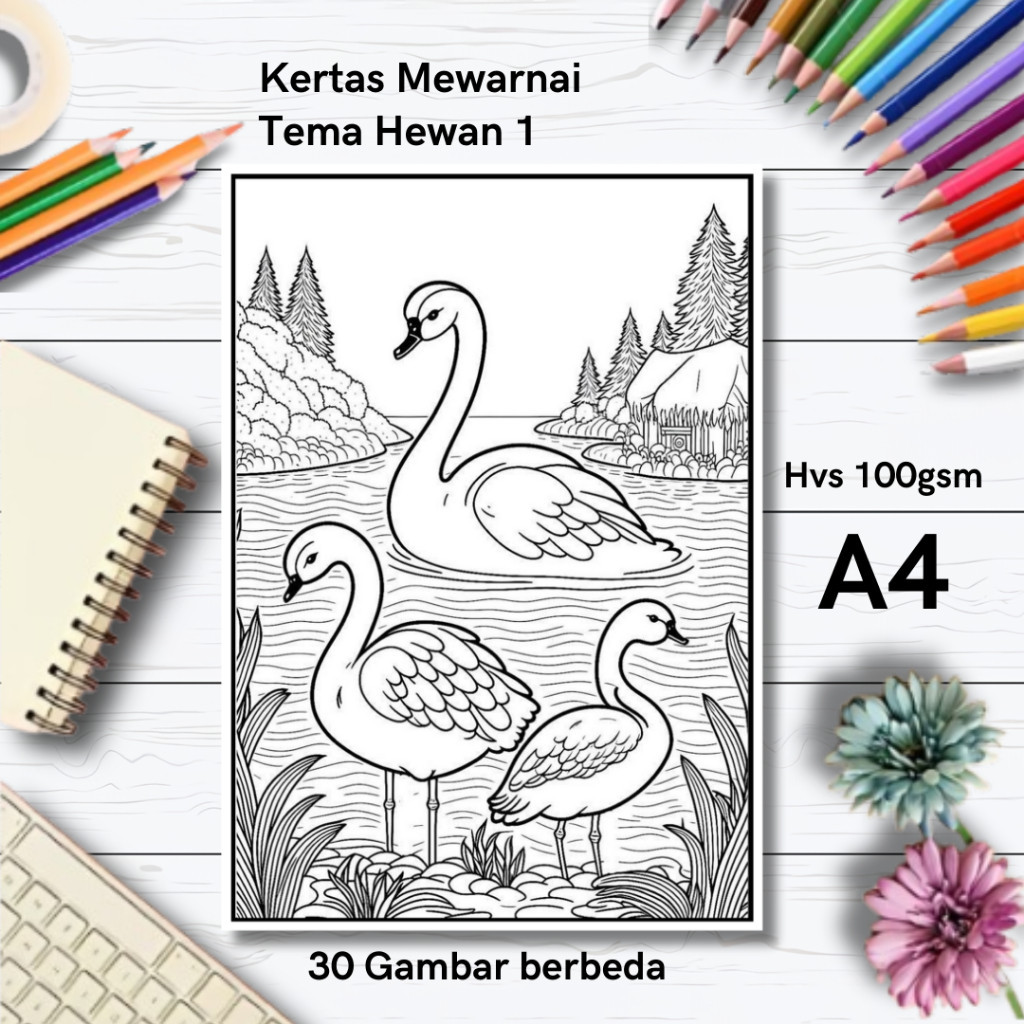 

30 Gambar Kertas mewarnai anak / Coloring / Sketa Tema Hewan 1claraa aurel