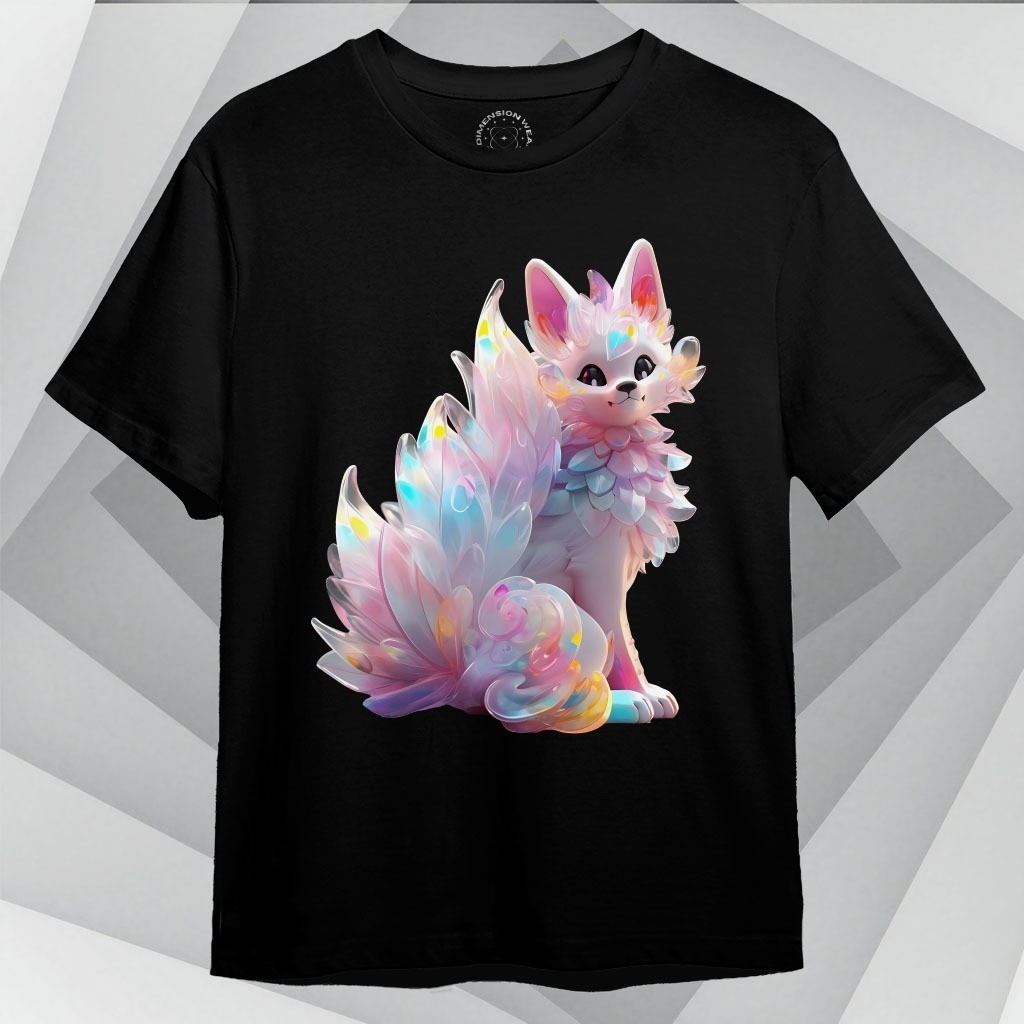 【Promo &  COD】[PROMO] Kaos Distro Original - Kaos Distro Premium Original 3D Prismatic fox - DT0287 