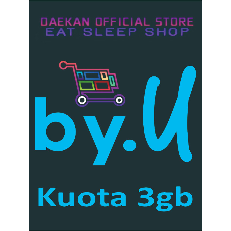 Kartu Perdana Telkomsel BYU Pulsa 0k Bonus Kuota 3gb Per pcs