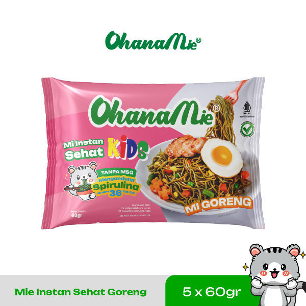 

Ohanamie Mie Sehat Anak Mie Hijau Spirulina Isi 5 pcs