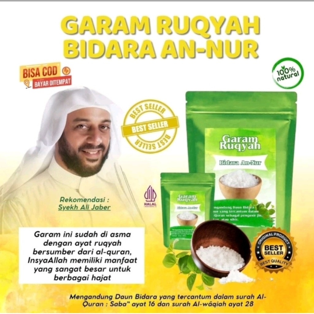 

ASLI 100% Garam Ruqyah An nur Wasilah Pelancar Rezeki,Usaha,karir,toko atau Tempat Usaha