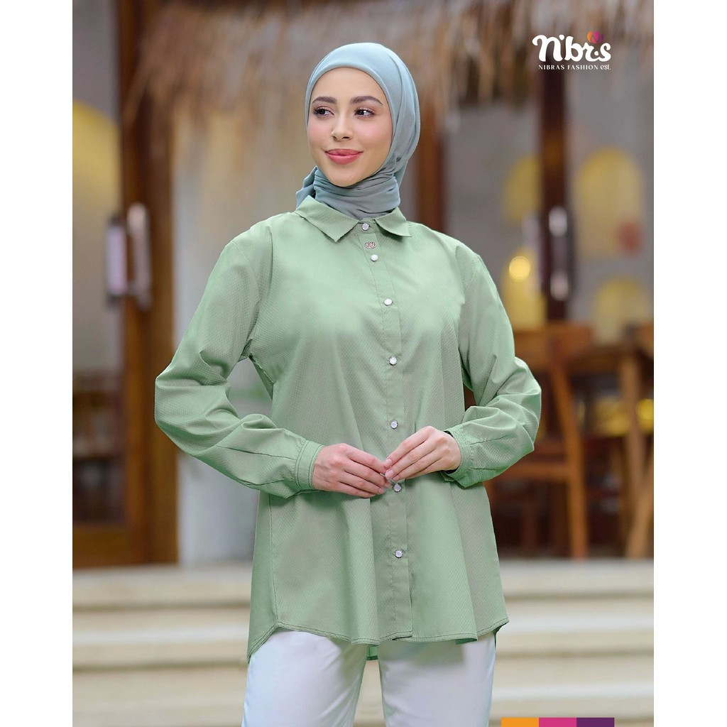 Nibras Atasan Blouse Bahan Katun Premium Resya 3 Kemeja Adem Wanita By Nibras