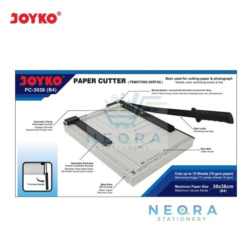 

Joyko Pemotong Kertas B5/ Paper Cutter/ Paper Trimmer PC 3038 Ukuran B4
