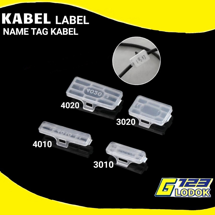 

Cable Label Name Tag Indentification ID Labeler Penamaan Kabel Wire - 10pcs