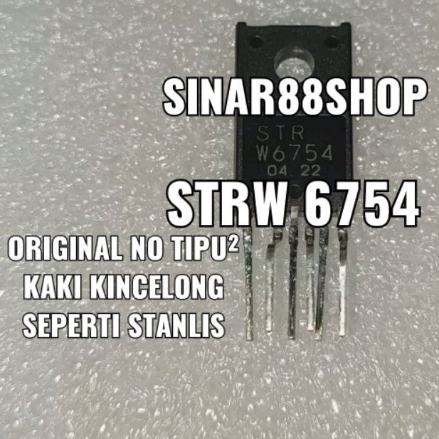 HRG 1pcs STRW6754 STRW 6754 ORIGINAL STR W6754 ASLI TRANSISTOR TR IC TO-220 F 6p