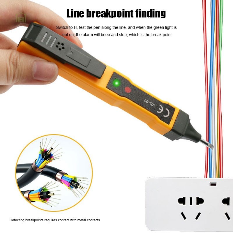 Allieuka Tespen Listrik Digital Cek Kabel Putus Testpen Otomatis Kelistrikan Listrik Digital Tespen 