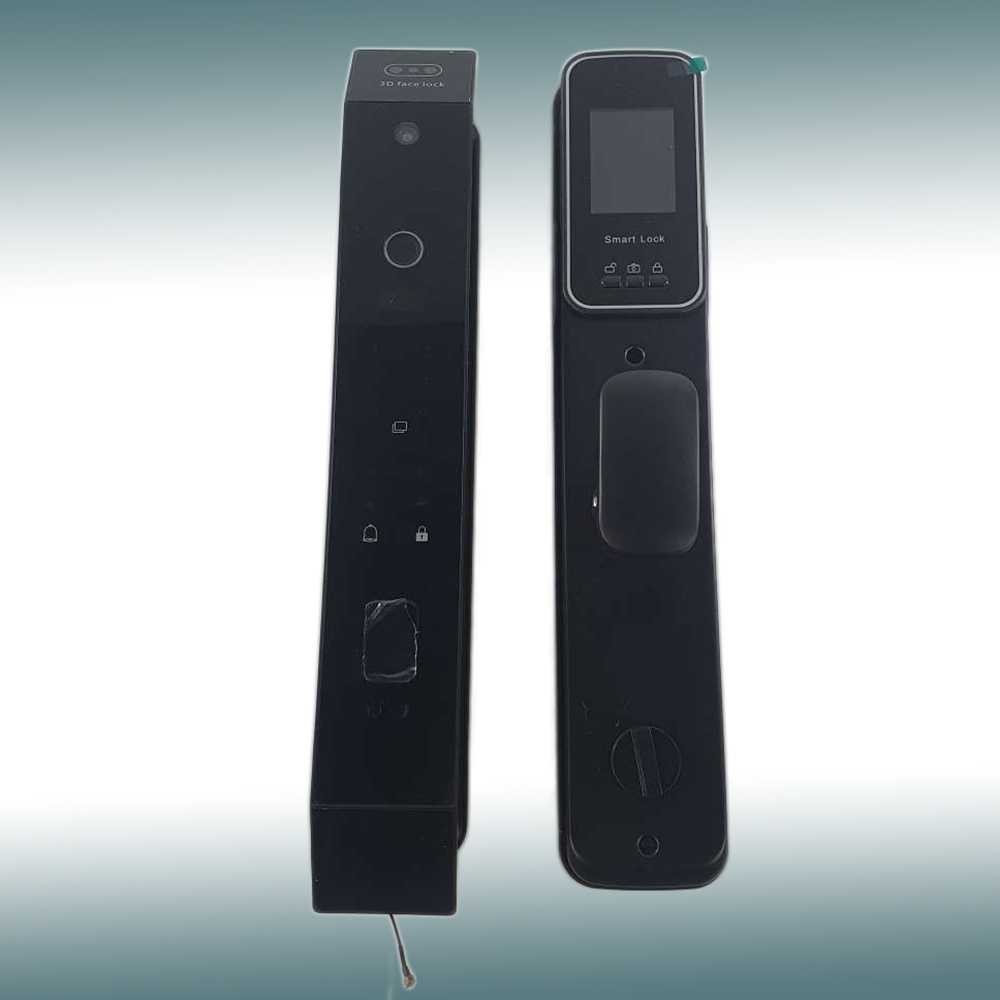 BSDMall- Smart Door Lock Face 3D Recognition Fingerprint Password Key Card Smart Door Lock Face 3D R