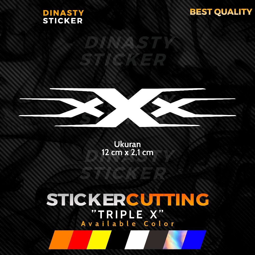STICKER STIKER CUTTING TRIPLE X