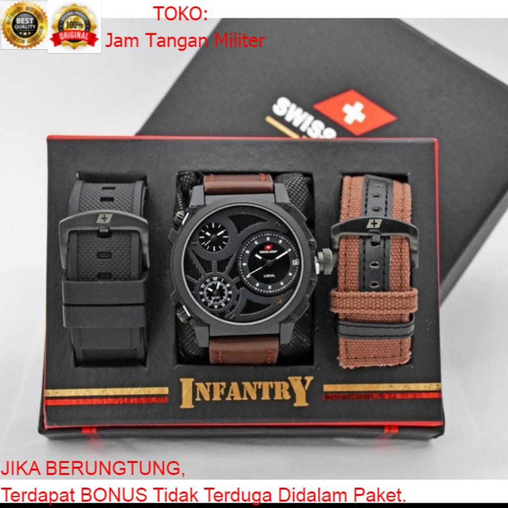 [ TERJAMIN ORIGINAL 100% ] Jam Tangan Pria Swiss Medd INFANTRY / Watch Man Original / Formal / Sport