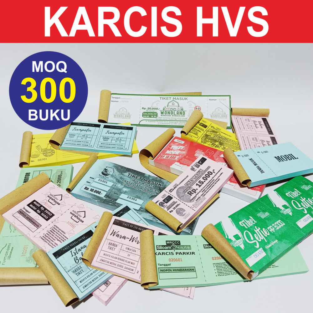 

Cetak Custom Tiket Karcis Parkir Motor Mobil Objek Wisata dll MOQ 300 pcs