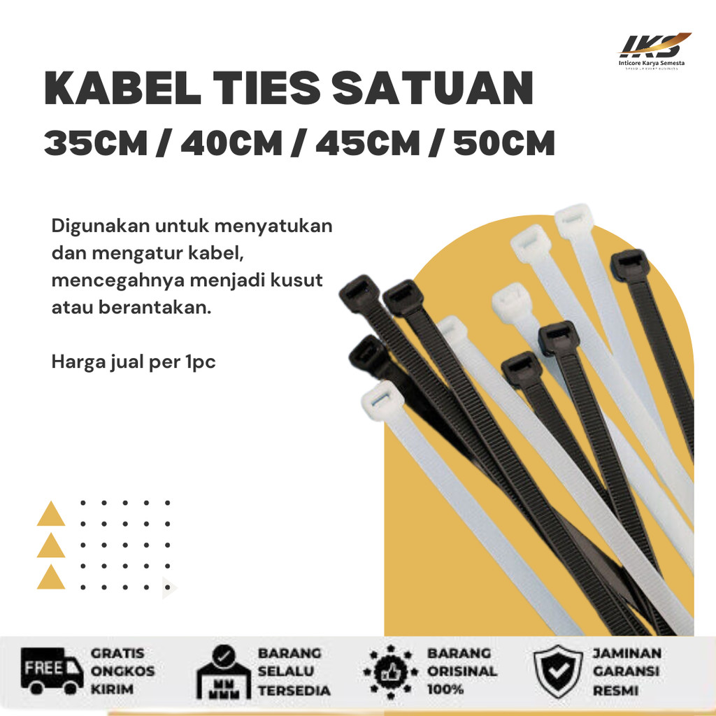 

Satuan - Kabel Ties Besar Ukuran 4,8mm X 35cm / 40cm / 45cm / 50cm