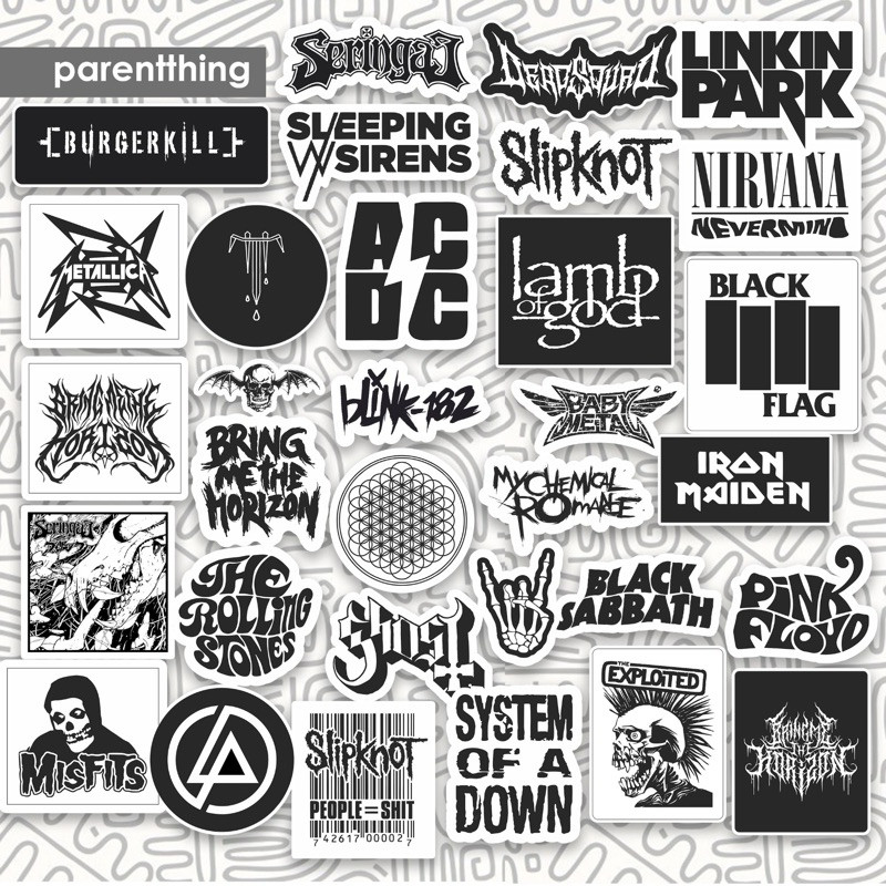 

Sticker Band Brand Case Hp Laptop // Stiker Pack Band Metal Indie Brand
