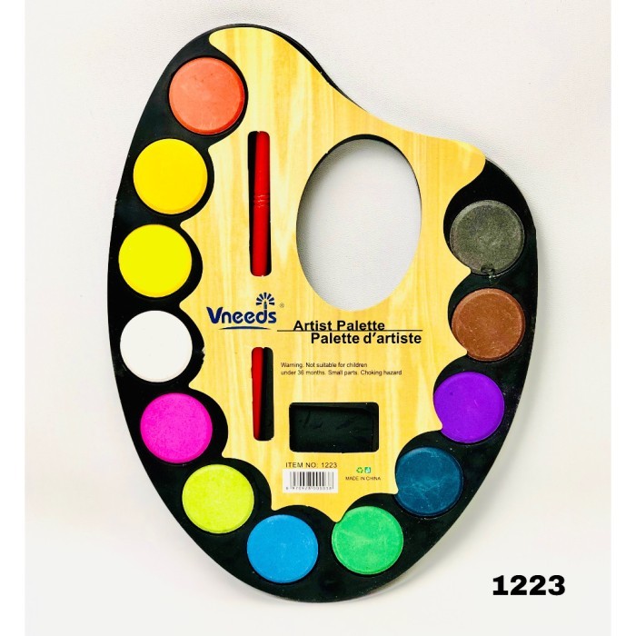 

Artist Palette Mini Vneeds Impor Water Colour 12 Colour Artist Palet Cat Air Blok 12 Warna 1223 Free Kuas - ARTIST PALET - 1223