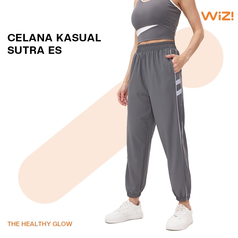 ABELZ.ID WiZi Celana Panjang Wanita Training Olahraga High Waist Jogger Pants Sejuk Bernapas Lembut