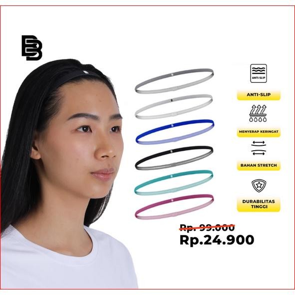 BALLERBRO Karet Mini Headband Hairband / Bando Bandana Ikat Kepala Pria Wanita Dewasa Sport Olahraga