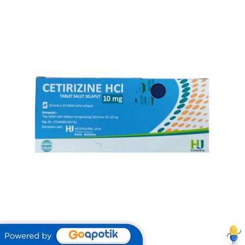 Cetirizine Hexpharm 10 Mg Box 100 Tablet