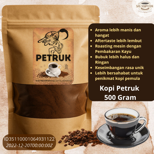 

Kopi Bubuk Petruk 500 Gram jenis Robusta rasa nikmat dan mantap bubuk kopi Petruk 500 Gram bubuk kopi Robusta kopi bubuk robusta bisa untuk kopi giras atau bubuk kopi giras bubuk kopi hitam