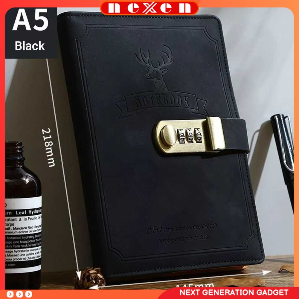 

Buku Jurnal Leather Notebook Diary 80GSM 265 Halaman with Lock - TD-A5