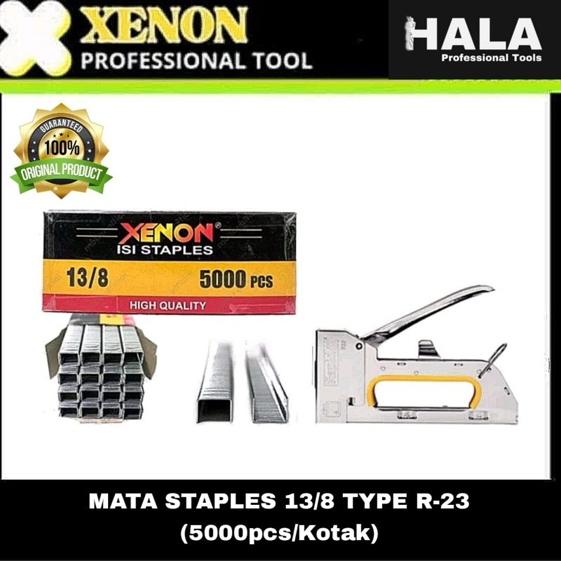 

XENON || REFIL / ISI MATA STAPLES / GUN TACKER 13/8 TYPE R-23HALA2